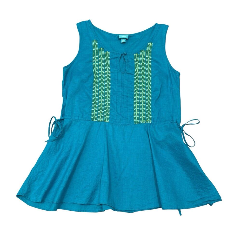 Calypso St. Barth For Target Turquoise Teal Peplum Tank Size XS